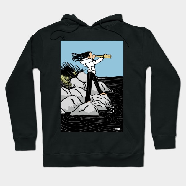 Long Island Sound Lookout Hoodie by katydidkay